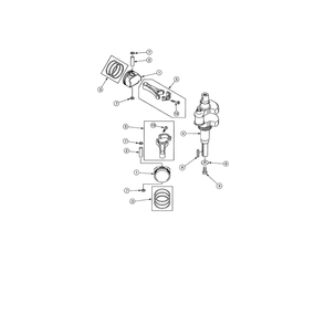 Pistons/Crankshaft Diagram and Parts List for 17AI2ACP756  Cub Cadet Lawn Tractor